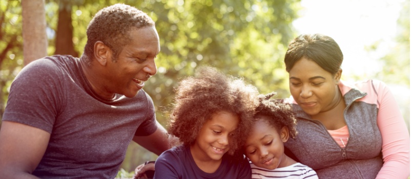 Family having fun time