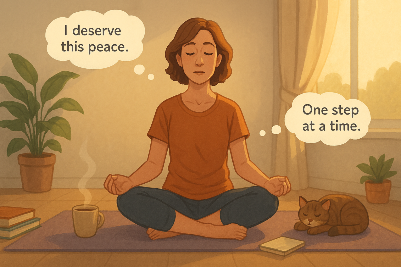 Peaceful morning meditation