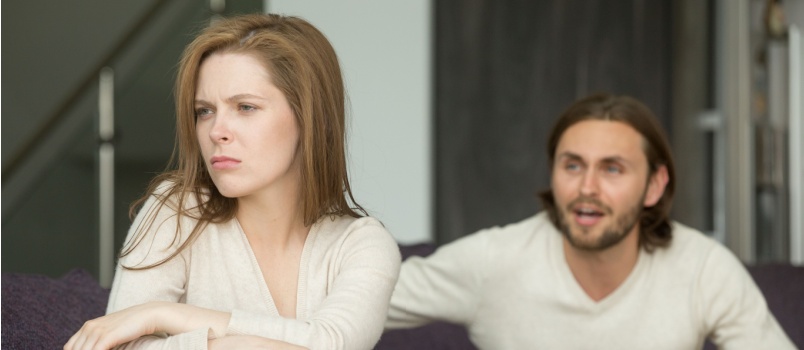 Young couple having conflicts