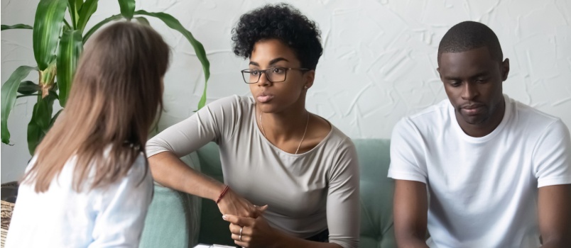 Couple having counselling session