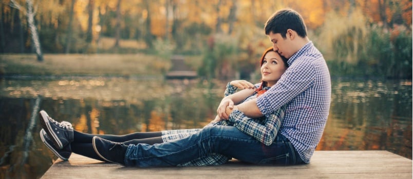 Relaxing couple outdoor