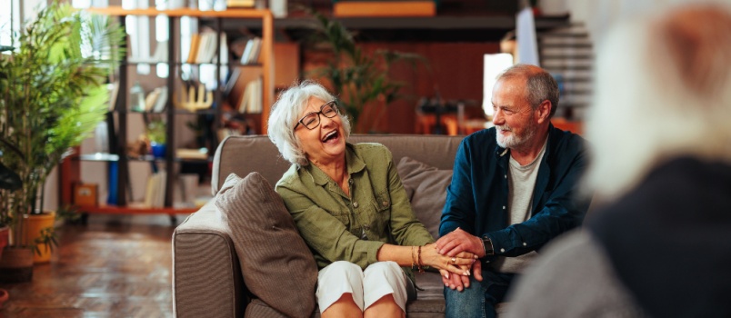 Happy mature couple enjoying moment