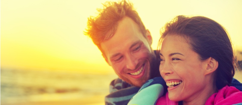 Couple sharing romantic moment