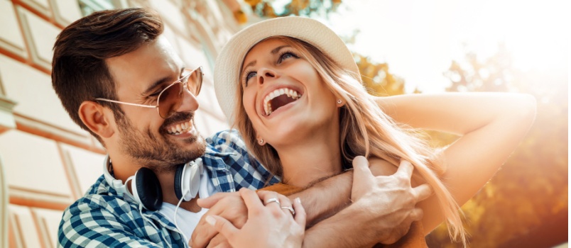 Loving smiling couple