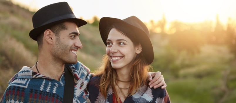 Young attractive couple