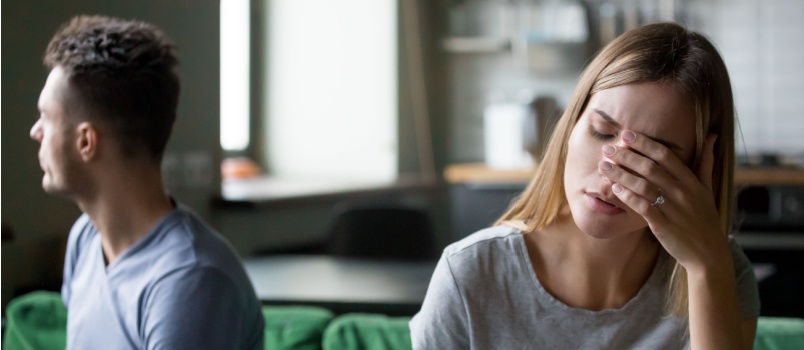 Young couple having conflicts