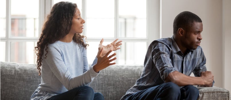 Woman asking for forgiveness