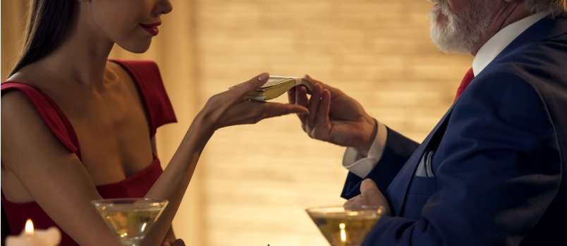 Young couple on a date