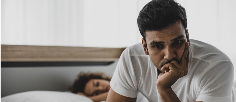 Young couple in bed