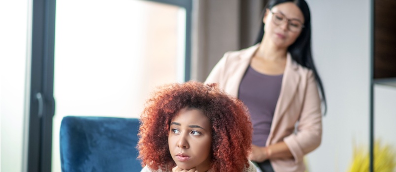Young thoughtful woman