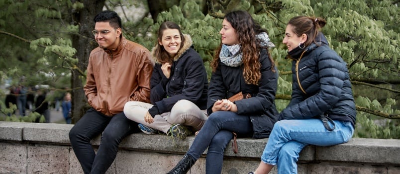 Group of friend hanging out