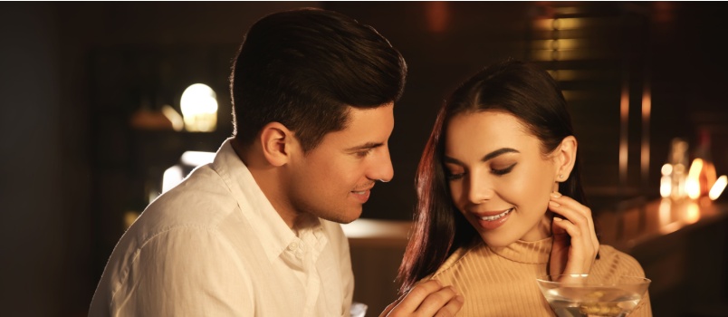 Couple having romantic moment