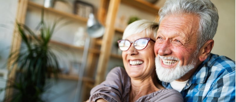 Happy elder couple