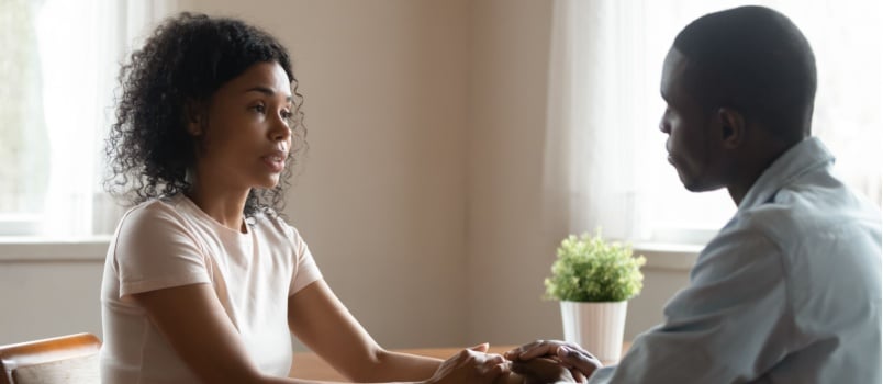 Couple clearing the air between them