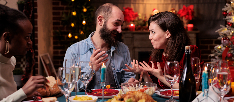 Couple at a party