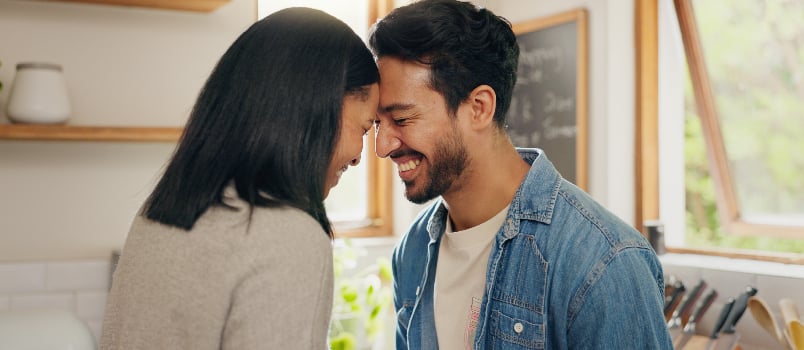Couple having their lovely moment