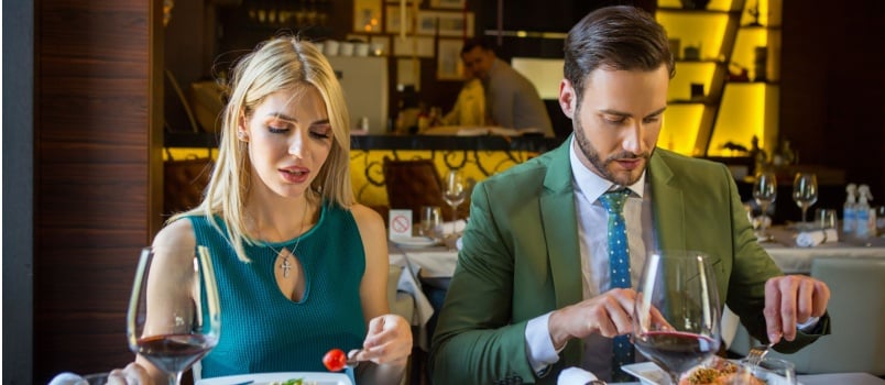 Couple having dinner