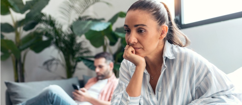 Young couple having relationship problems