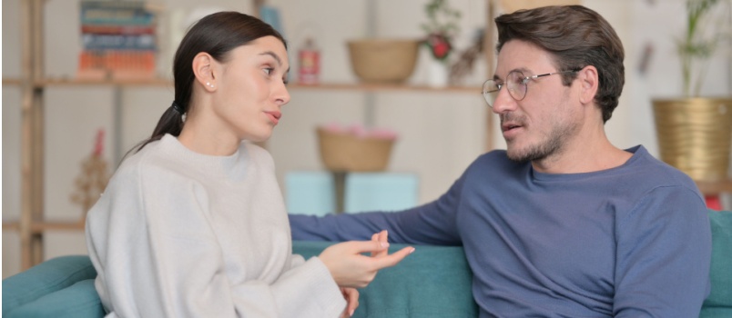 Young couple having argument