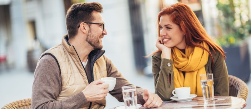 Young couple having romantic date