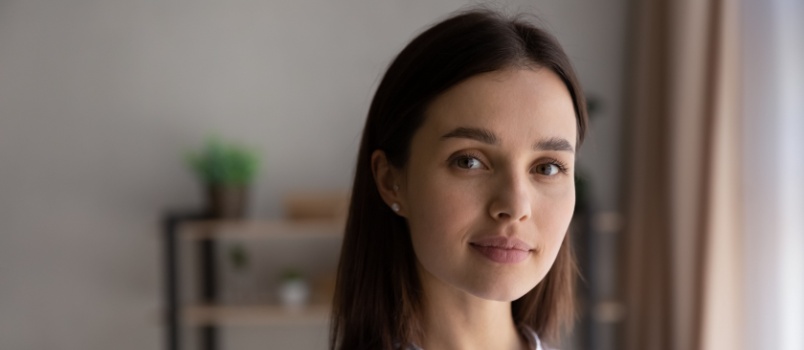 Smiling beautiful young woman