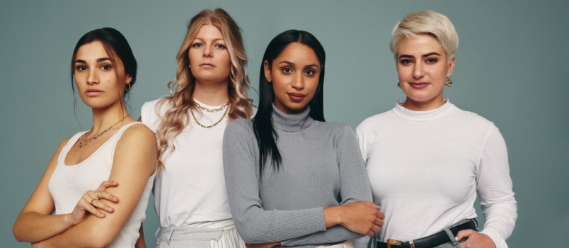 Group of young people posing