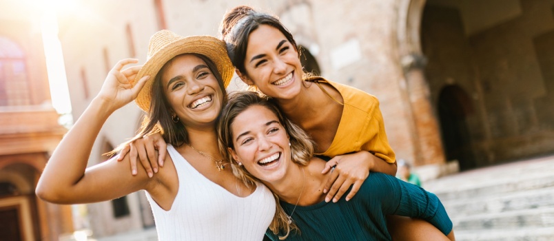 Group of happy woman
