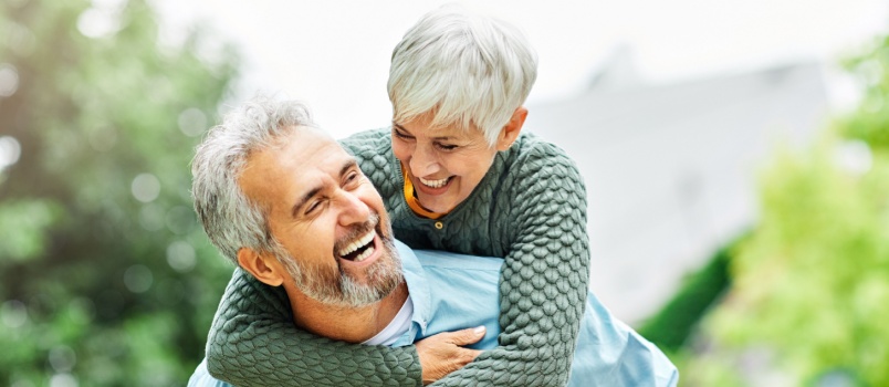 Happy senior couple outdoor