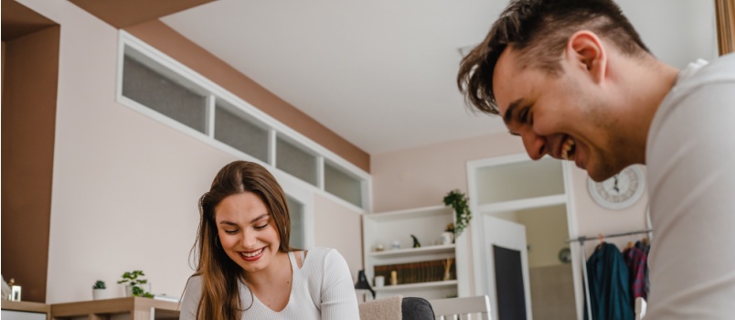 Couple playing games