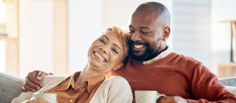 Young couple having coffee