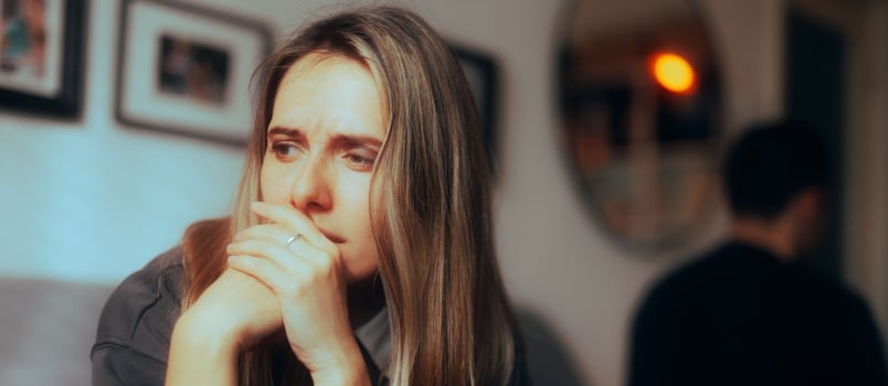 Young couple having relationship problems