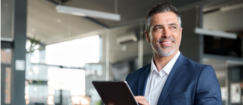 Middle aged businessman