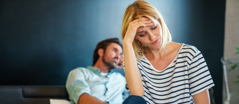 Young couple having relationship problem