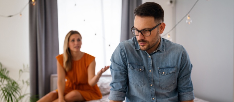 Young couple having conflicts