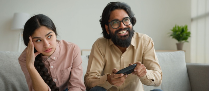 Couple enjoying each other company