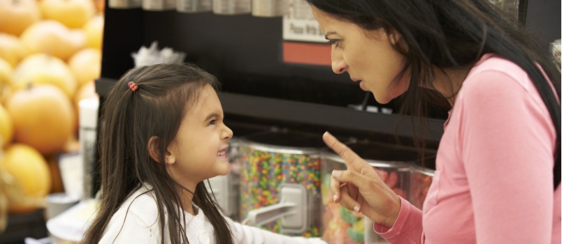 Girl having argument with her mother