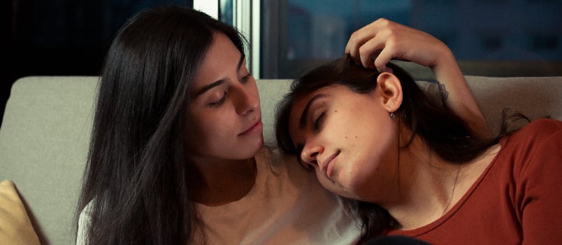 Girls pampering each other