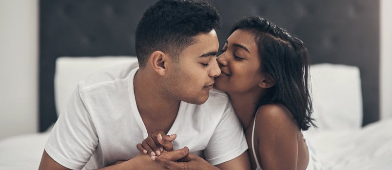 Couple showing their love for each other