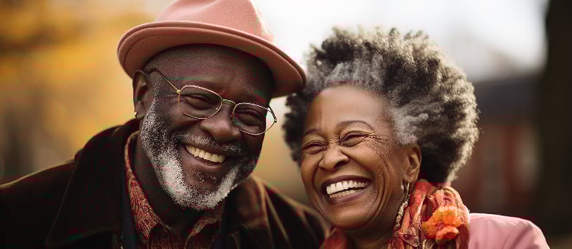Old happy couple