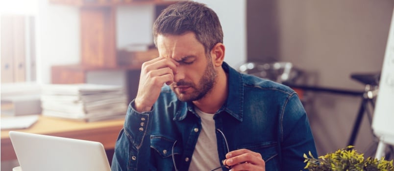 Young frustrated man