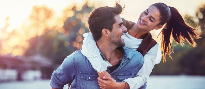 Couple enjoying in the park