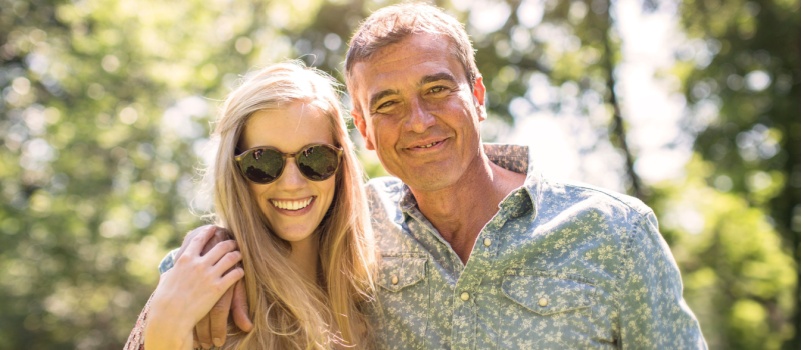 Mature couple in garden