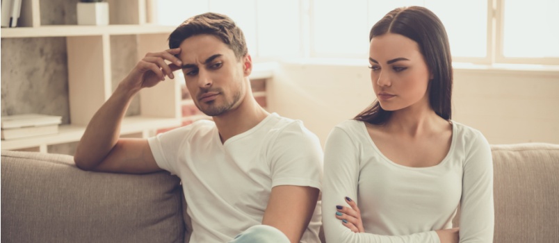 Young couple having conflicts