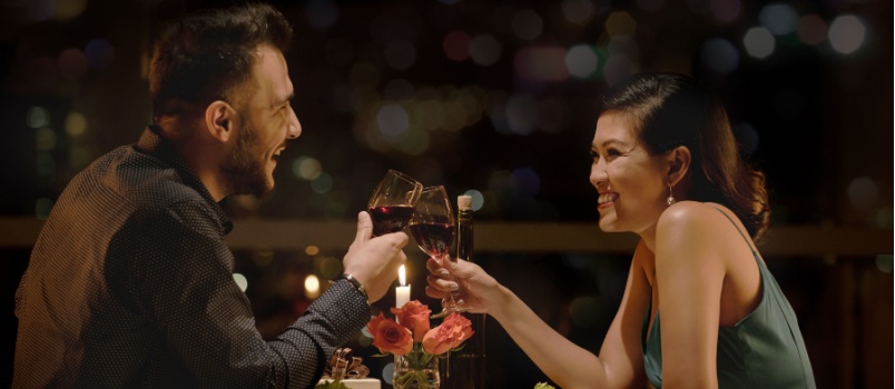 Young couple on a date