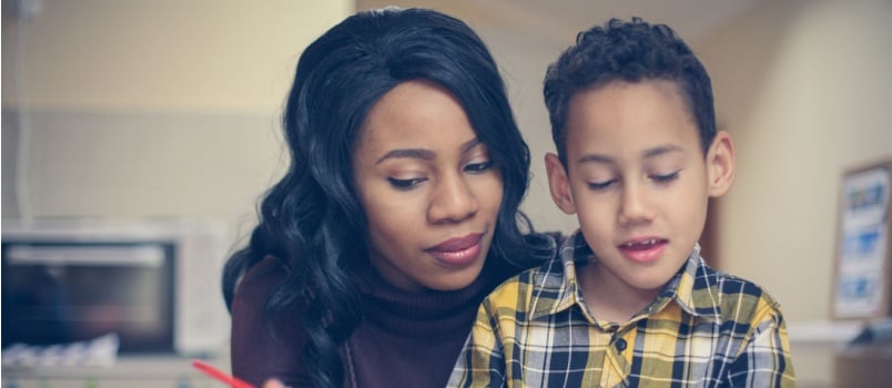 American woman with her husband