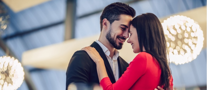 Couple spending romantic time