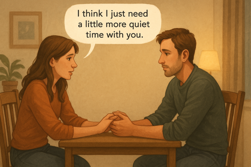 Couple having deep conversation