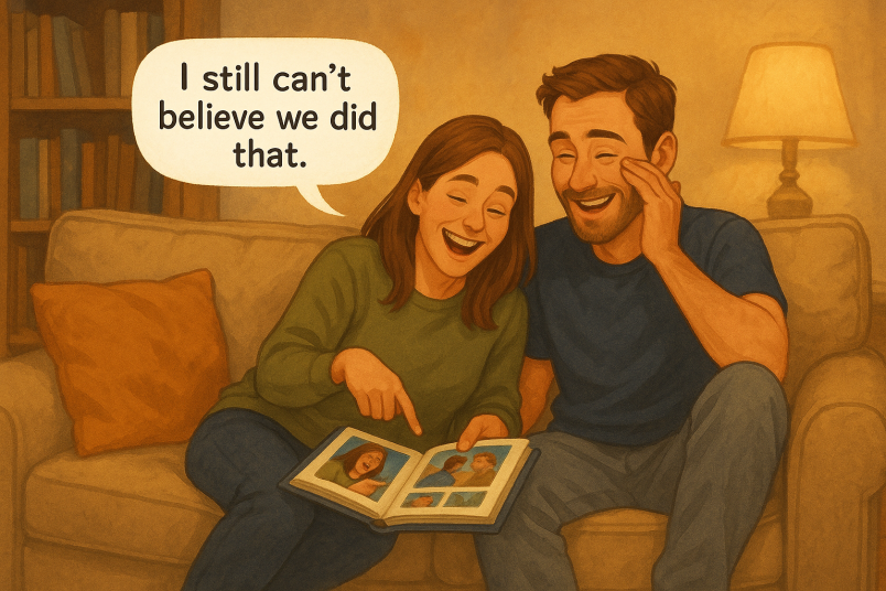 Couple laughing