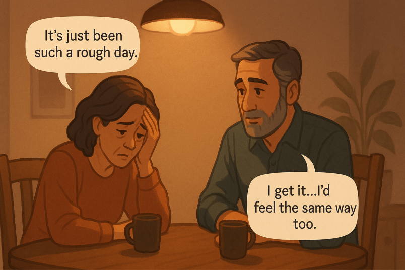 Couple faisant preuve d'empathie