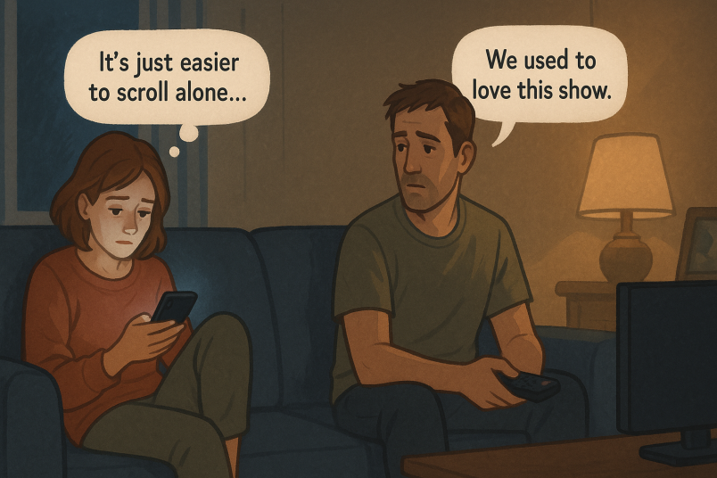 Emotional disconnection scene